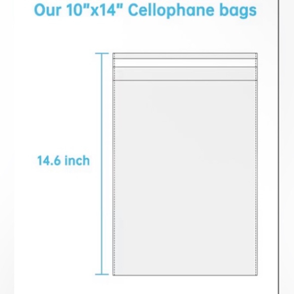Resealable Plastic Bags 10 x 14 Set of 25